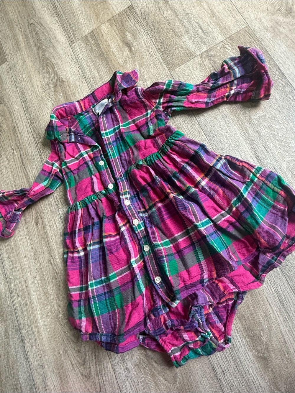 Baby girls Ralph Lauren plaid dress and bloomers